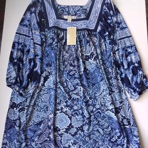 Michael Kors Floral Navy Dress Medium
